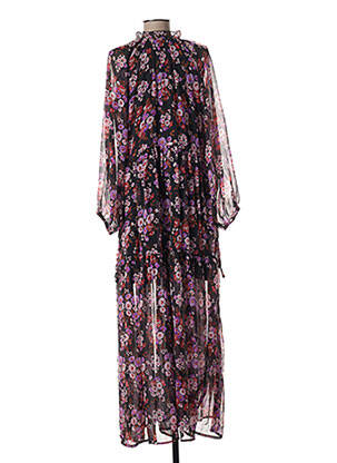 Robe longue manches longues manches longues noir DAY OFF femme