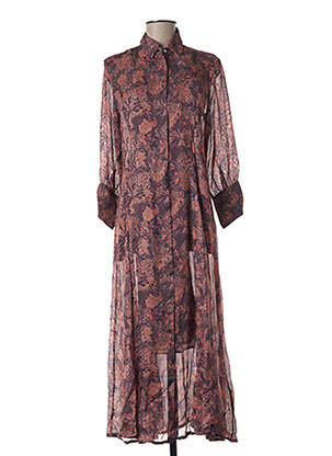 Robe longue manches longues manches longues marron IRO femme