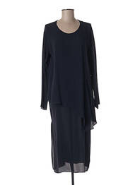 Robe mi-longue manches longues manches longues bleu THEORY femme