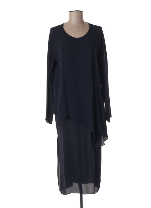 Robe mi-longue manches longues manches longues bleu THEORY femme