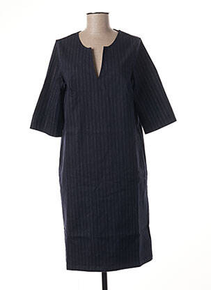 Robe mi-longue manches courtes manches courtes bleu NATHALIE VLEESCHOUWER femme