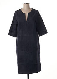 Robe mi-longue manches courtes manches courtes bleu NATHALIE VLEESCHOUWER femme