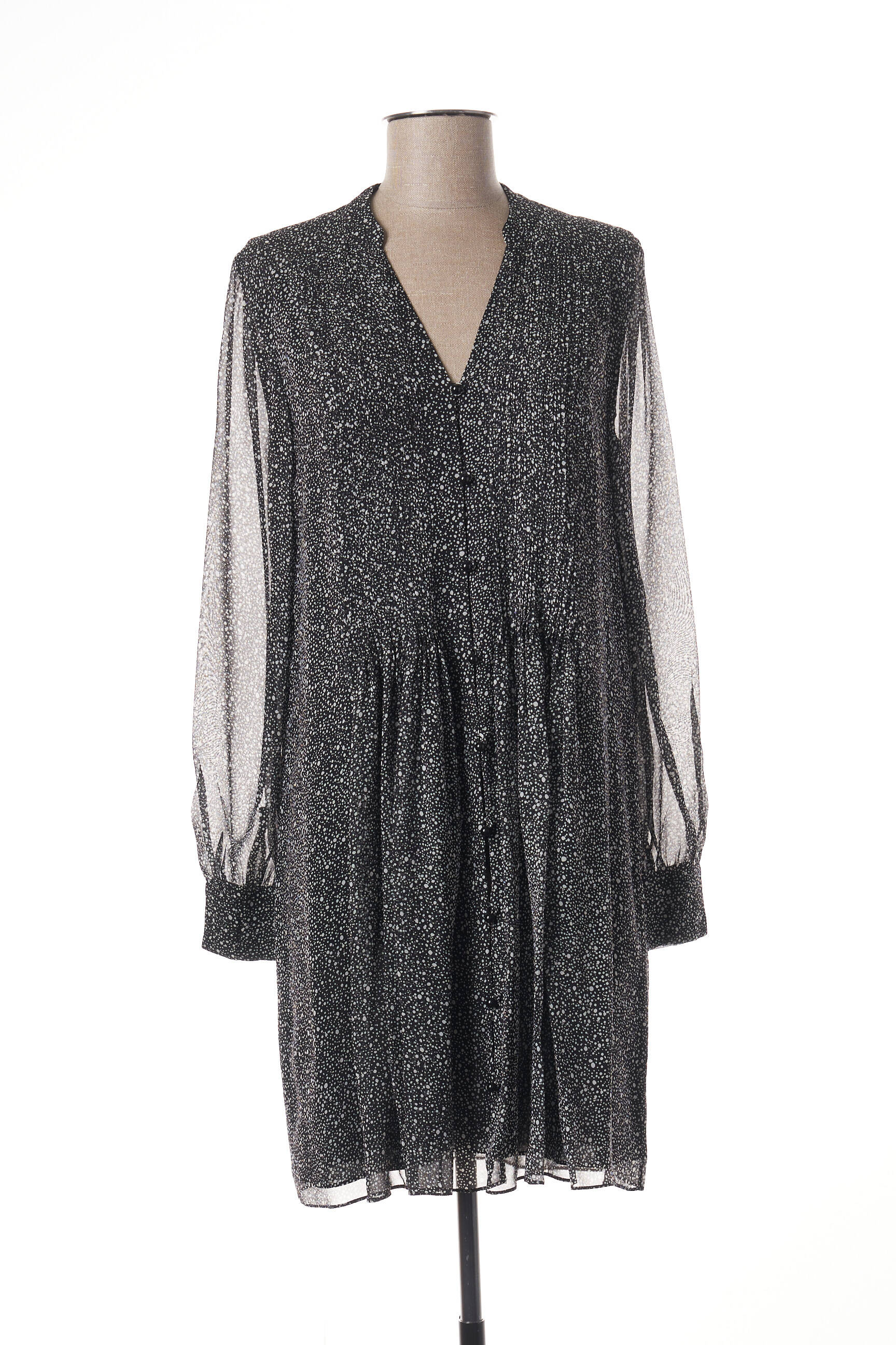 Robe mi-longue noir DIANE VON FURSTENBERG femme