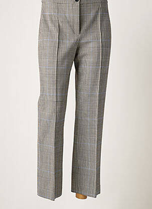 Pantalon droit fermeture zippée sous rabat boutonné taille normale gris THEORY femme