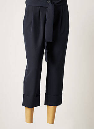 Pantacourt taille haute taille haute bleu PLEASE femme