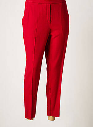 Pantalon droit taille élastique taille normale rouge ATTIC AND BARN femme