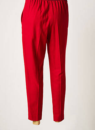 Pantalon droit taille élastique taille normale rouge ATTIC AND BARN femme