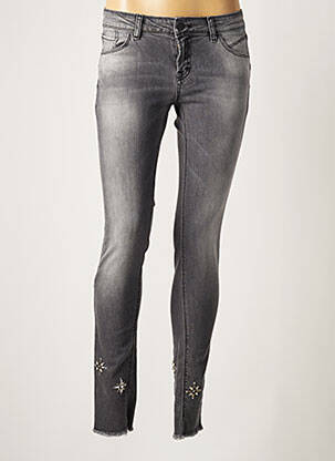 Jeans skinny tissage brut taille basse gris IMPERIAL femme