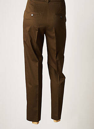 Pantalon chino tissage popeline taille normale vert MANGO femme