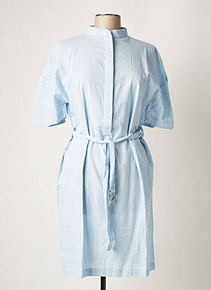 Robe mi-longue manches courtes manches courtes bleu DAY OFF femme