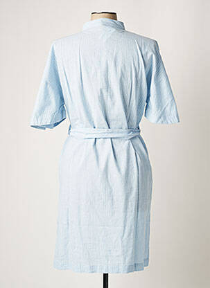 Robe mi-longue manches courtes manches courtes bleu DAY OFF femme