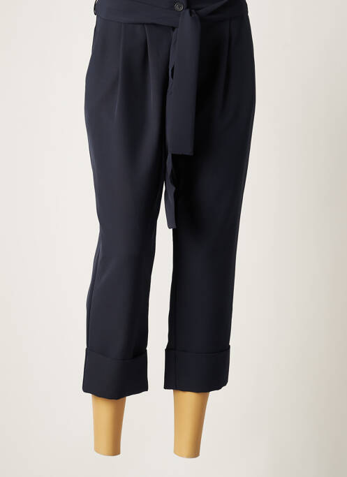 Pantacourt taille haute taille haute bleu PLEASE femme