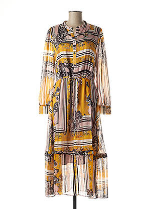 Robe mi-longue jaune SECOND FEMALE femme