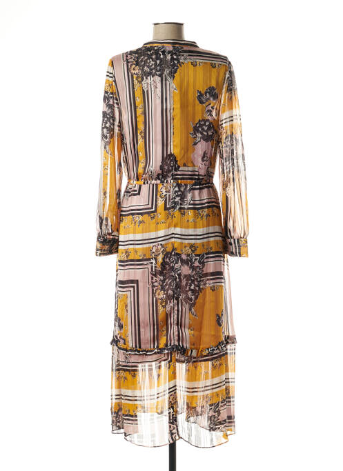 Robe mi-longue jaune SECOND FEMALE pour femme