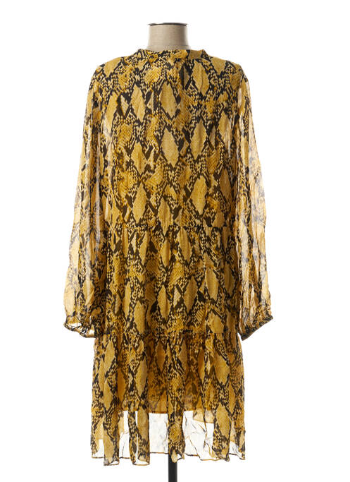 Robe mi-longue jaune SECOND FEMALE pour femme