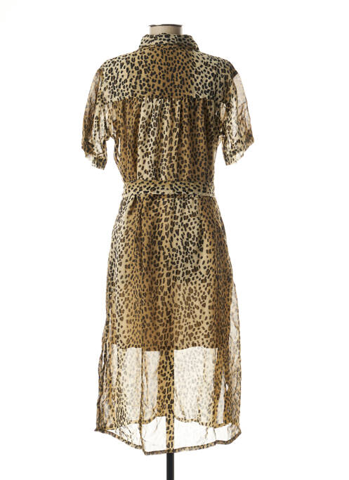 Robe mi-longue marron DAY OFF pour femme