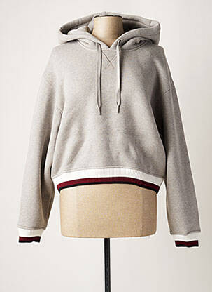 Sweat-shirt à capuche gris ALEXANDER WANG femme