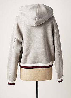 Sweat-shirt à capuche gris ALEXANDER WANG femme
