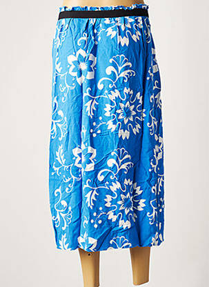 Jupe longue coupe fluide bleu BELLEROSE femme