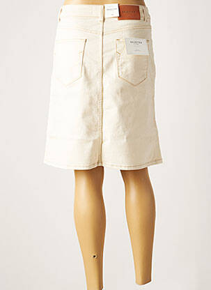 Jupe mi-longue coupe droite beige SELECTED femme