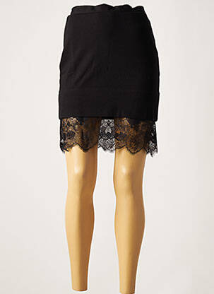 Jupe courte fermeture zippée au dos noir CARVEN femme