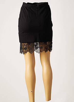 Jupe courte fermeture zippée au dos noir CARVEN femme
