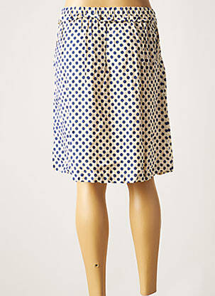Jupe mi-longue taille élastique beige BELLEROSE femme
