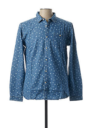 Chemise manches longues bleu KNOWLEDGE COTTON APPAREL homme