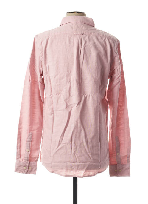 Chemise manches longues rose KNOWLEDGE COTTON APPAREL pour homme