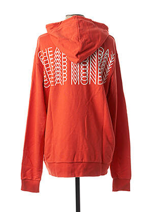 Sweat-shirt à capuche rouge CHEAP MONDAY homme