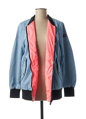 Blouson finition bords-côtes bleu OOF WEAR femme