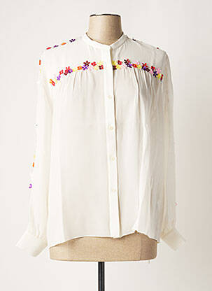 Chemisier imprimé fleurs manches longues blanc PAUL & JOE femme