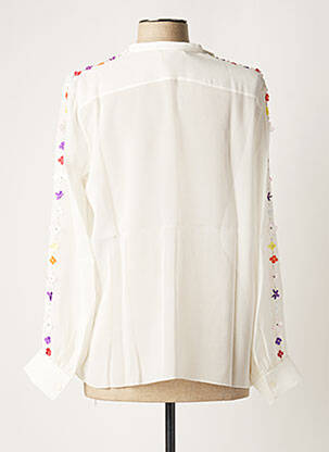 Chemisier imprimé fleurs manches longues blanc PAUL & JOE femme