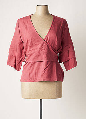Blouse col v manches courtes violet DAY OFF femme