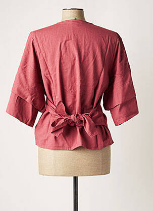 Blouse col v manches courtes violet DAY OFF femme