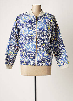 Veste casual coupe droite bleu MY SUNDAY MORNING femme