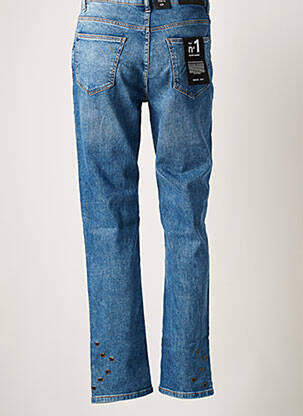 Jeans coupe droite effet usé délavé taille normale bleu NOISY MAY femme