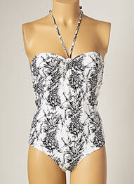 Maillot de bain 1 pièce imprimé fantaisie blanc NAELIE femme