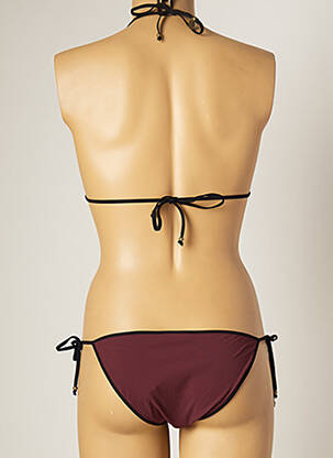 Maillot de bain 2 pièces stretch rouge NAELIE femme