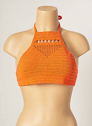 Haut de maillot de bain stretch orange MAIYA femme