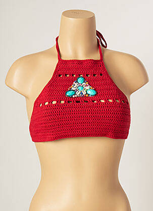 Haut de maillot de bain stretch rouge MAIYA femme