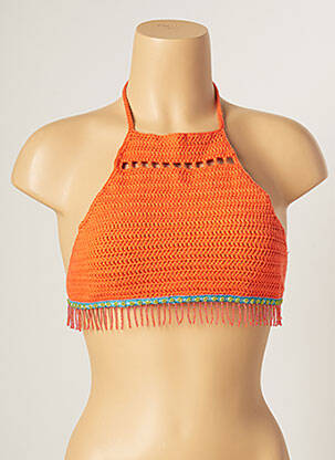 Haut de maillot de bain stretch orange MAIYA femme