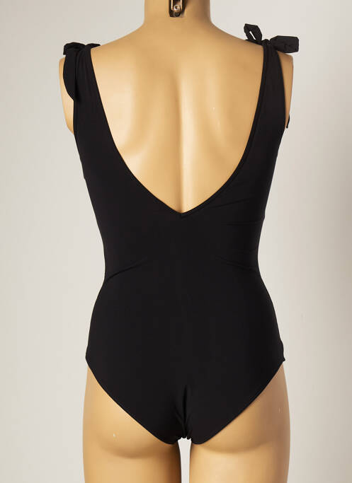 Maillot de bain 1 pièce effet matière satinée noir LOVE STORIES femme