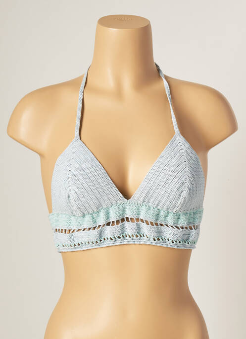 Haut de maillot de bain stretch bleu MAIYA femme
