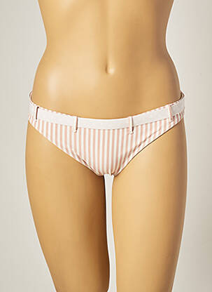 Bas de maillot de bain imprimé rayures culotte rose LOVE STORIES femme