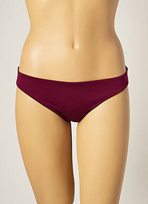 Bas de maillot de bain tissage satiné culotte violet MANGO femme