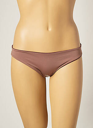 Bas de maillot de bain tissage satiné culotte violet MANGO femme