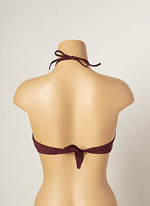 Haut de maillot de bain fermeture liens à nouer violet NAELIE femme