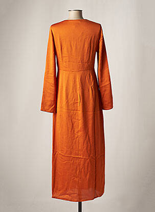 Robe longue manches longues manches longues orange DAY OFF femme
