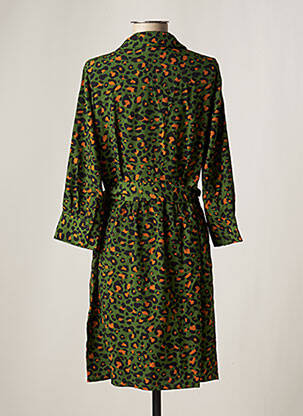 Robe mi-longue manches longues manches longues vert DAY OFF femme